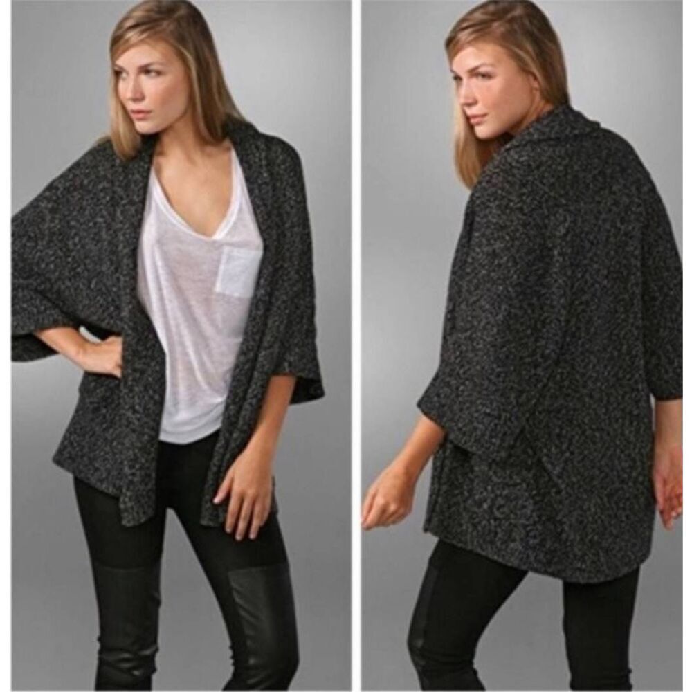Theory Cardigan Womens Large Chunky Knit Wool Cashmere Zuma Big Nickname
